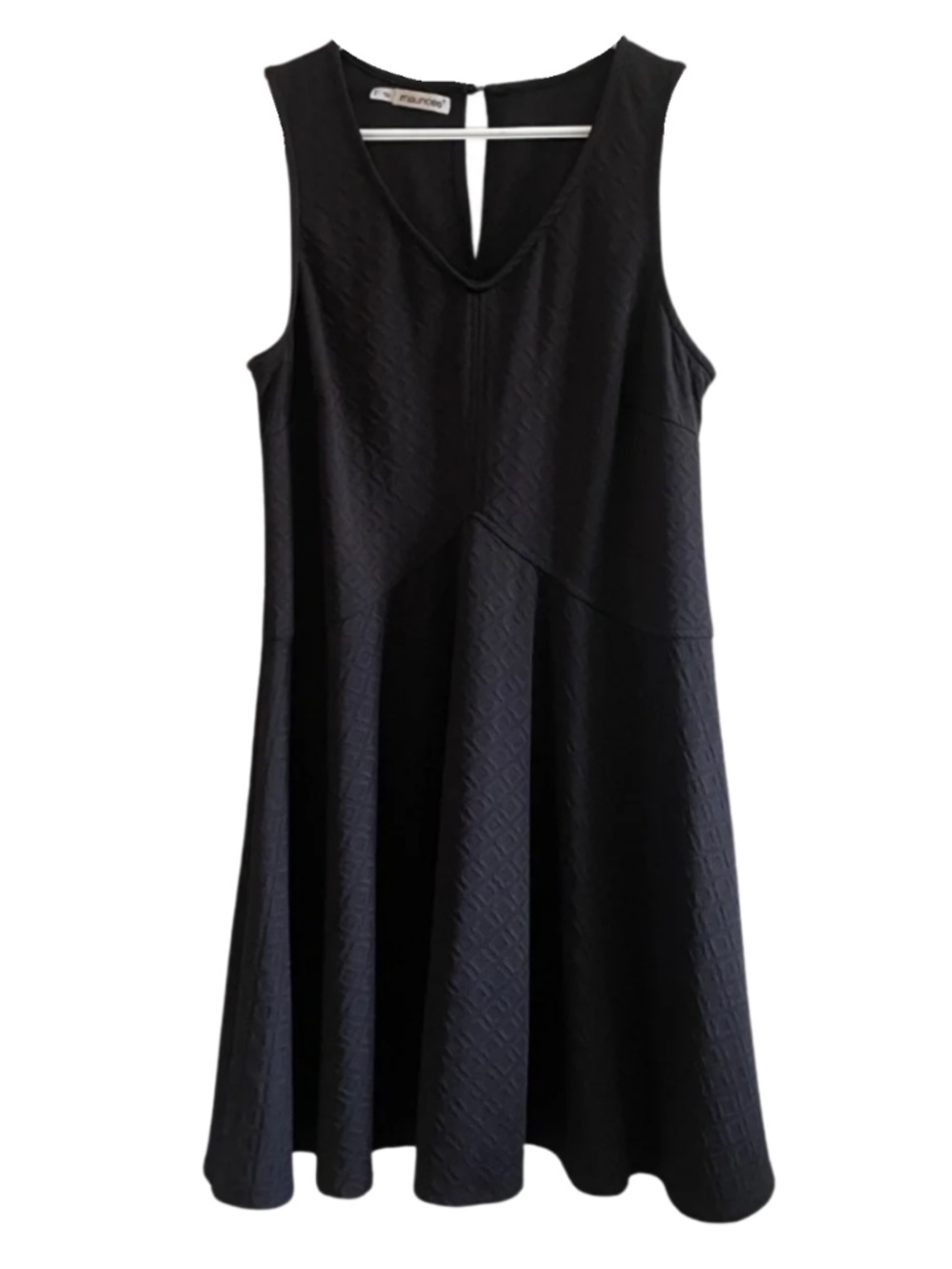 4/$20➡️  Maurices Black Sleeveless V-Neck Texture Dress – Plus Size 1X Good/Fair